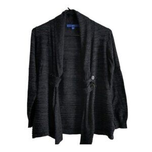 Women's Apt9 Gray/Black Open Cardigan Knit Sweater Size PS GUC #0249